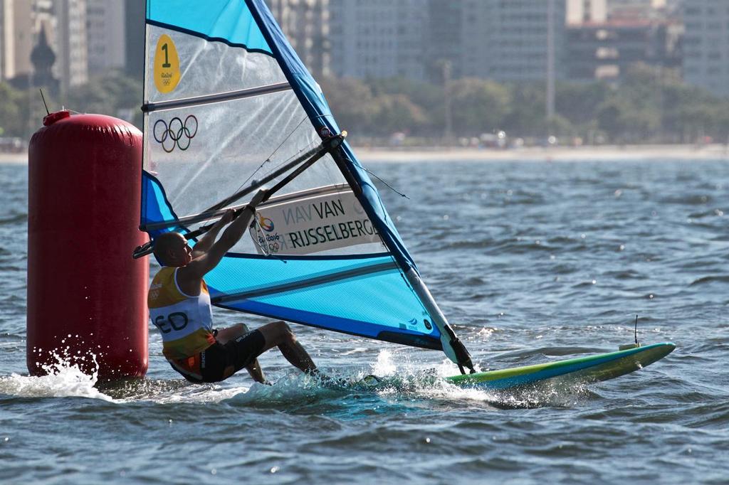 Day 7 - RS:X Mens August 14, 2016. Medal race Dorian van Rijsselberghe - 2016 Gold medalist © Richard Gladwell www.photosport.co.nz